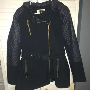 NWT Michael Kors Quilted/Nylon Coat with Hood
